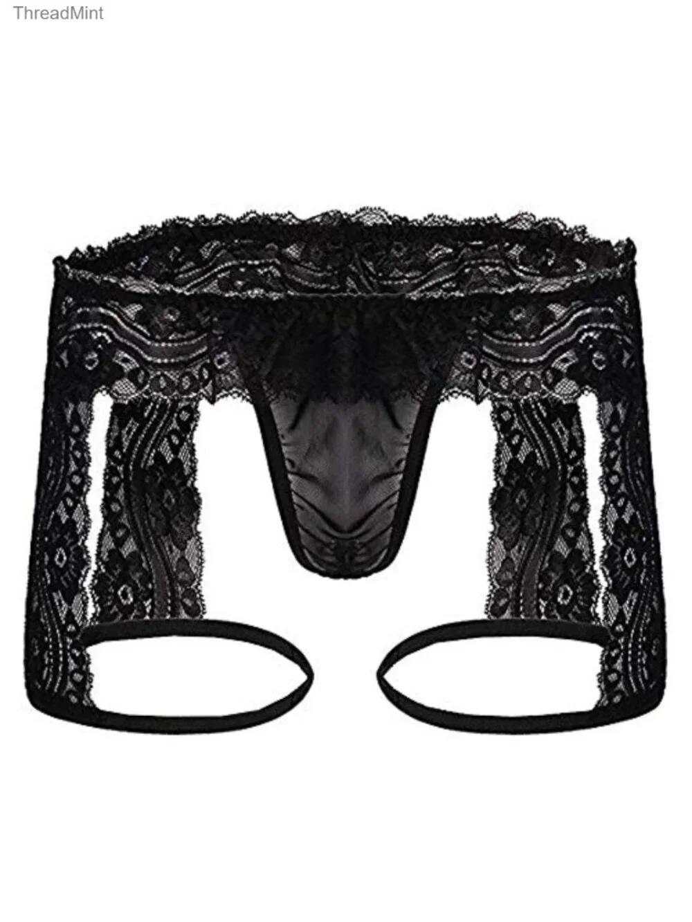 Men's Lace Pouch Bikini Briefs Sexy Sissy Crossdress Underwear